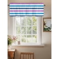 thumbnail image 2 of Valances for Windows Blue Purple White Striped Rod Pocket Cafe Window Treatments Valance Curtains for Kitchen Bathroom Laundry Basement Windows 42"x12", 2 of 9