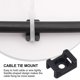 thumbnail image 3 of unbranded 100Ud Clip Organizador Negro Para Cables Y Gestión Ordenada De Hilos Y Alambres, 3 of 8