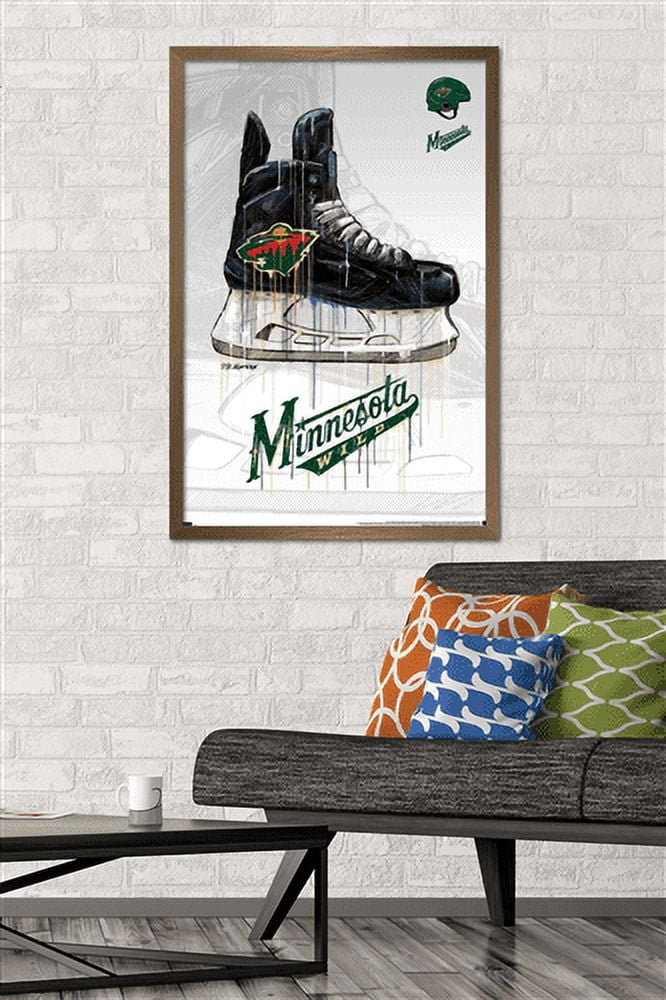 NHL Minnesota Wild - Drip Skate 21 Wall Poster, 22.375" x 34", Framed