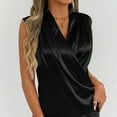 thumbnail image 6 of Women's V Neck Sleeveless Blouse Summer Party Top with Ruffled Collar Soft Lightweight Comfortable for Spring and Casual Wear, 6 of 9