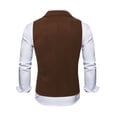 thumbnail image 5 of Men's Stylish Double-Breasted Dress Vest Formal Waistcoat Tuxedo Business Prom Suits Vest, 5 of 9