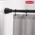 thumbnail image 2 of Rubbermaid No Drill Tension or Wall Mount 44" to 72" Adjustable Shower Curtain Rod, Rustproof Stainless Steel, Matte Black, 2 of 10