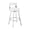 White, variant on Armen Living Flynn30" Swivel Bar Stool in Brushed Stainless Steel with Light Gray Faux Leather