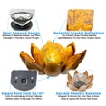 thumbnail image 2 of Solar Flower LED Garden Crackle Globe - Outdoor Decorative Amber LED Crackle Ball - Waterproof Lotus Flower Light for Patio, Lawn, Walkway, Tabletop, Ground, 2 of 7