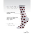thumbnail image 3 of MeMoi Ladybug Bamboo Blend Crew Socks - Womens - Female, 9-11, White, 3 of 8