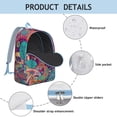 thumbnail image 4 of Paisley Print Boho Backpack - Versatile & Durable Bag for School, College or Commuting, Spacious Compartment with Laptop Sleeve, Ideal Gift for Students and Professionals, 4 of 5