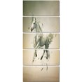 thumbnail image 2 of Cheval Blanc en Mouvement sur Marron - Art Mural sur Toile Animal, 2 of 3