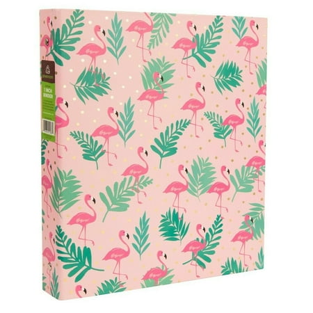 (set of 9 ) Ring Binder Flamingos Pink 1  - Greenroom