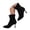 Black, variant on Fashion Breathable Pointed Toe High Heel Mid Calf Boots With Side Zipper Comfortable Daily Walking Shoes for Women Autumn Winter Suede Pull On
