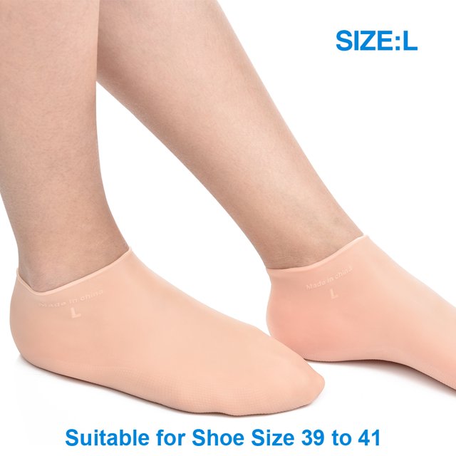 Calcetines de silicona Calcetines de gel humectantes Exfoliantes y previenen la sequedad Piel muerta agrietada Eliminación Protector Herramientas para el cuidado de los pies