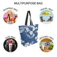 thumbnail image 7 of FORMRS Womens Canvas Tote Bag with Zipper Inner Pocket Shoulder Handbag, Floral Ocean Waves, 7 of 7