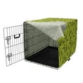 thumbnail image 3 of Lizards Dog Crate Cover, Slender Shapes of Reptiles with Polka Dots Crawling Silhouettes, Easy to Use Pet Kennel Cover Small Dogs Puppies Kittens, 7 Sizes, Apple Green and Charcoal Grey, by Ambesonne, 3 of 6