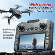 Brushless Motor RC Drones, Remote Control Screen, Optical Flow Positioning, HD Dual Cameras, 6-Ch Gyroscope, Foldable Drone Toy ,Toys Gifts,3 Battery,Black