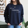 thumbnail image 4 of EcoLoom Web Developer Website Programmer Coder I'm Inivicible Long Sleeve Unisex Midweight Crewneck Sweatshirt, 4 of 4
