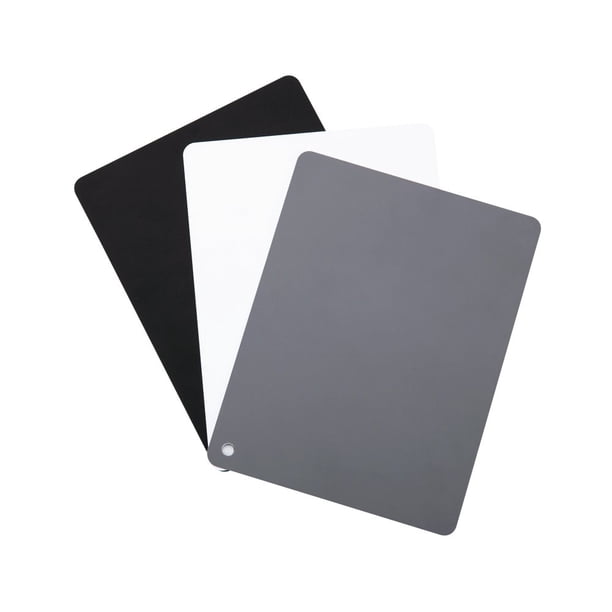 Juego de cartas White Balance JJC de 4 x 5,2 cm con un 18% de gris, blanco y negro