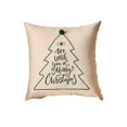 thumbnail image 2 of Ganfancp Navidad Bordado Almohada Funda Cojín Árbol de Navidad Más Bola 45X45 Cm Cama Hogar Funda Almohada Poliéster Material Navidad Ofertas Flash 1*Funda de Almohada, 2 of 6