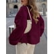 thumbnail image 5 of Suéter PRETTYGARDEN Oversize para Mujer, Color Vino, Talla XL, 5 of 8