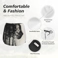 thumbnail image 6 of Lsque Double Exposure Cat Forest Printed Women's Running Shorts with Liner Pockets,Elastic Quick Dry Workout Athletic Gym Yoga Shorts,Womens High Waist Shorts-Medium, 6 of 9
