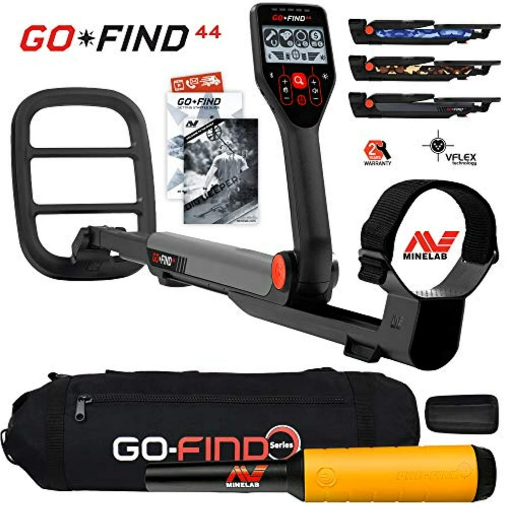 Minelab GOFIND 44 Metal Detector with PROFIND 20 Pinpointer & Black
