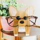 thumbnail image 4 of Soporte para gafas de perro Corgi, marco para gafas de cachorro, regalo de Navidad, bonito adorno de madera para mascotas, gafas de sol, estante de exhibición de gafas (búho) oso de fresa Hogar, 4 of 5
