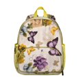 thumbnail image 1 of Cute Butterfly Print Student Backpack – Colorful Pattern with Flowers and Wings, Watercolor Aesthetic Garden Design, 1 of 4