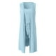 thumbnail image 3 of Conjunto de 3 piezas para mujer con chaleco sin mangas acanalado y pantalones cortos: conjunto informal elástico de color liso para salir de fiesta o para el día a día (tallas S-XXL), 3 of 3