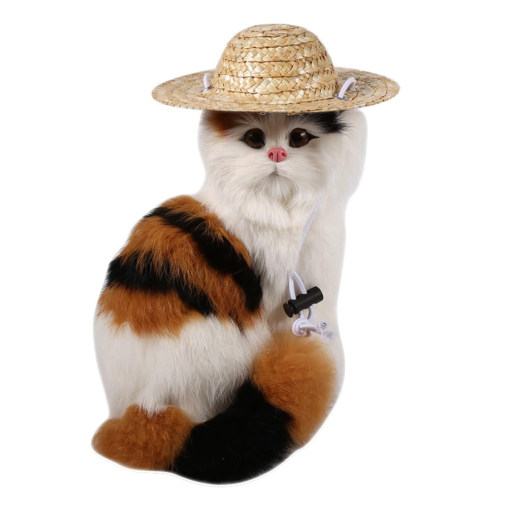 Mini Pet Dogs Straw Hat Sombrero Cat Sun Hat Beach Party Straw Hats Dogs Hat JG
