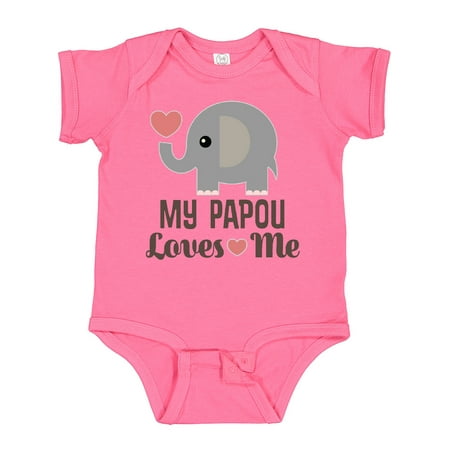 

Inktastic My Papou Loves Me Gift Baby Boy or Baby Girl Bodysuit