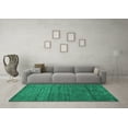 thumbnail image 3 of Ahgly Company Indoor Round Abstract Turquoise Blue Contemporary Area Rugs, 4' Round, 3 of 4