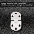 thumbnail image 4 of 6pcs Flat Folding Cabinet Door Tanble Hinges,sewing Machine Table;zinc Alloy Folding Flip Hinge,flip Top Hinge With Screws,silver, 4 of 5