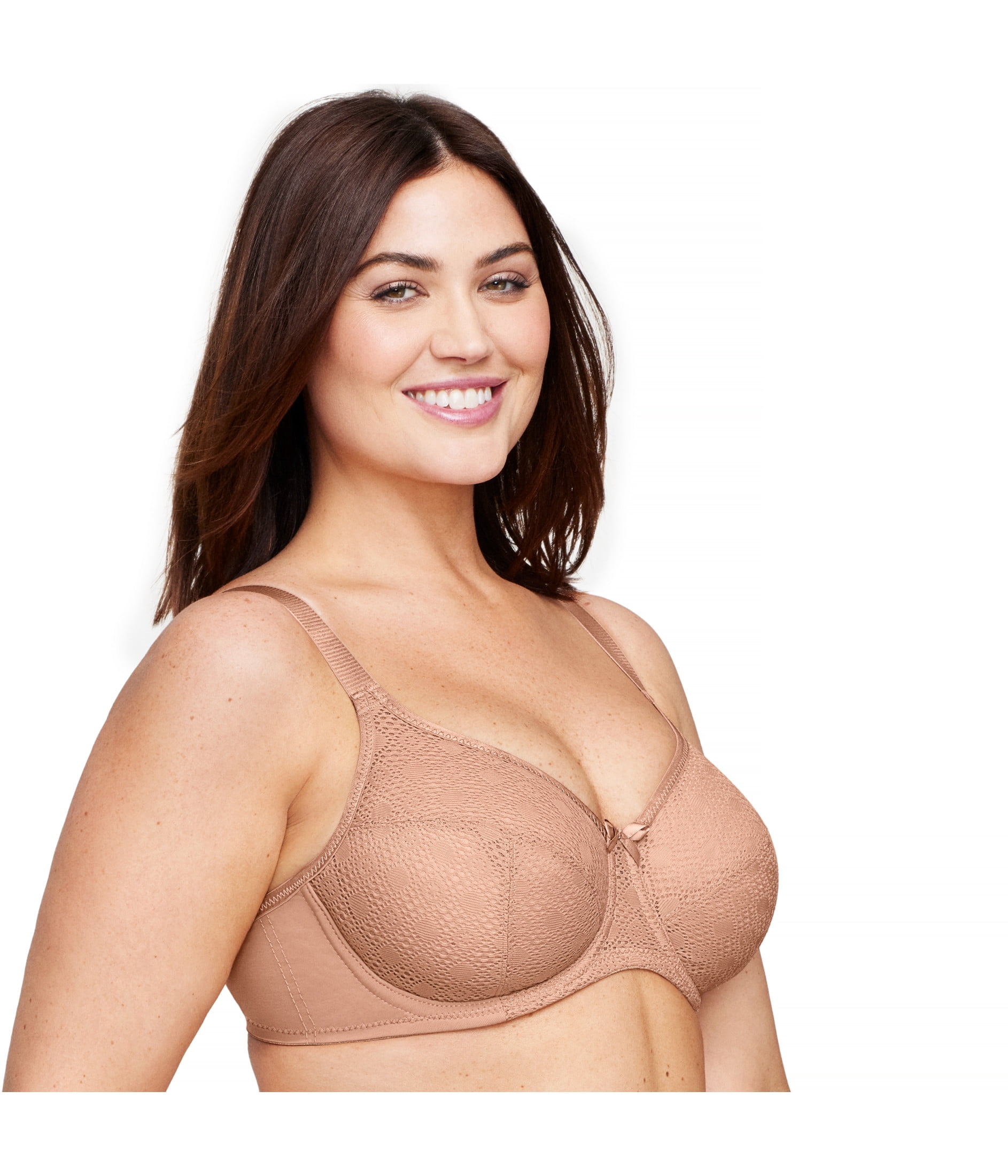 Glamorise Lace Comfort WonderWire Underwire Bra 9855 (Women's & Women's Plus)