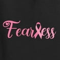 thumbnail image 6 of Wild Bobby, Breast Cancer Awareness Fearless Pink Ribbon Support Warrior Women Front and Back Unisex Tee , Black, 5X-Large, 6 of 6