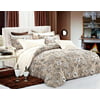 Swanson Beddings Brown Floral 3pc Duvet Bedding Set: Duvet Cover and Two Pillowcases (Queen)