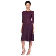 thumbnail image 1 of Vestido Alex Evenings largo a la pantorrilla con corpiño bordado color ciruela, talla 8, 1 of 3