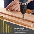 thumbnail image 5 of Tornillos para terrazas – #8 1-1/4 pulgadas dorados, 100 piezas de tornillos de madera a madera con cabeza de estrella larga – Tornillos para madera exterior para construcción de terrazas al aire libr, 5 of 5