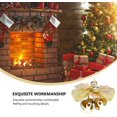 thumbnail image 4 of 6pcs Christmas Bows With Bells Mini Bowknot Ornament Craft Present Bows Holiday Tree Decoration, 4 of 5