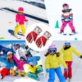 thumbnail image 2 of Yuarrent 1 par de manoplas para niños, impermeables, de invierno, con estampado ajustable, gruesas y cálidas, para niños, equipo deportivo, cómodo Suministros térmicos Rojo Yuarrent HA059841-01B, 2 of 6