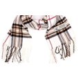 thumbnail image 3 of Men's and Women's Unisex Plaid Scarf, Oversized Scarves, Softer features, Size 72"X12" (Winter White), 3 of 5
