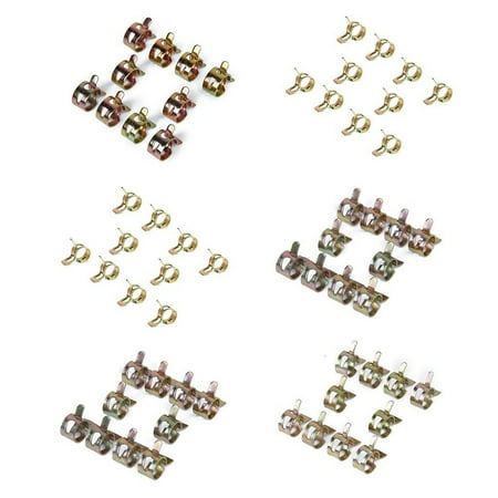 

60pcs 7mm 10mm 11mm 14mm 16mm 17mm Spring Clips Fuel Hose Line Water Pipe Air Tube Clamps Fasteners