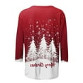 thumbnail image 4 of Women's Christmas Sweatshirts Funny Christmas Tree Print Pullover Sweater Blouses Long Sleeve Shirts Crew Neck Tops Casual Tops Comfy Fall Fashion Outfits Winter Christmas Clothes Christmas Gifts, 4 of 5