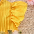thumbnail image 4 of TOWED22 Toddler Infant Adorable Summer Clothes 2 Piece Tank Top Sleeveless Tee and Shorts Sweet Sets Lovely(Yellow,6-7 Y), 4 of 7