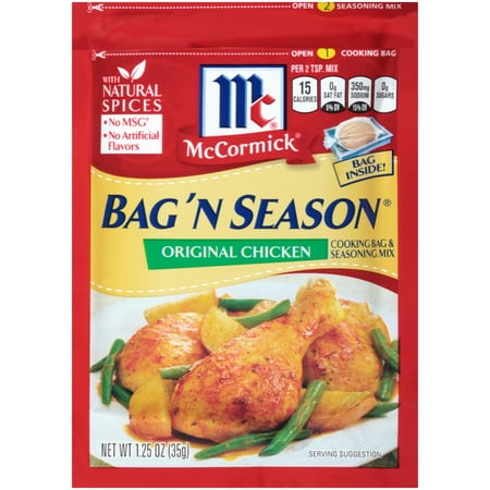 (2 Pack) McCormick Bag 'n Season Original Chicken Cooking & Seasoning Mix, 1.25 (Best Spices To Put On Chicken)