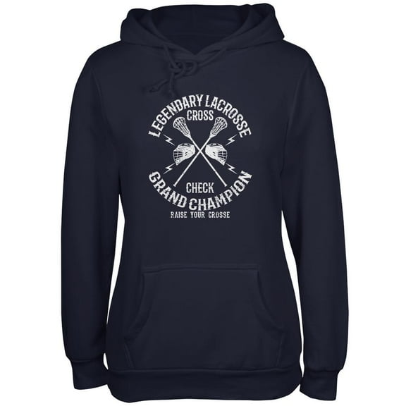 Lacrosse Cross Check Champion Juniors Soft Hoodie Navy LG
