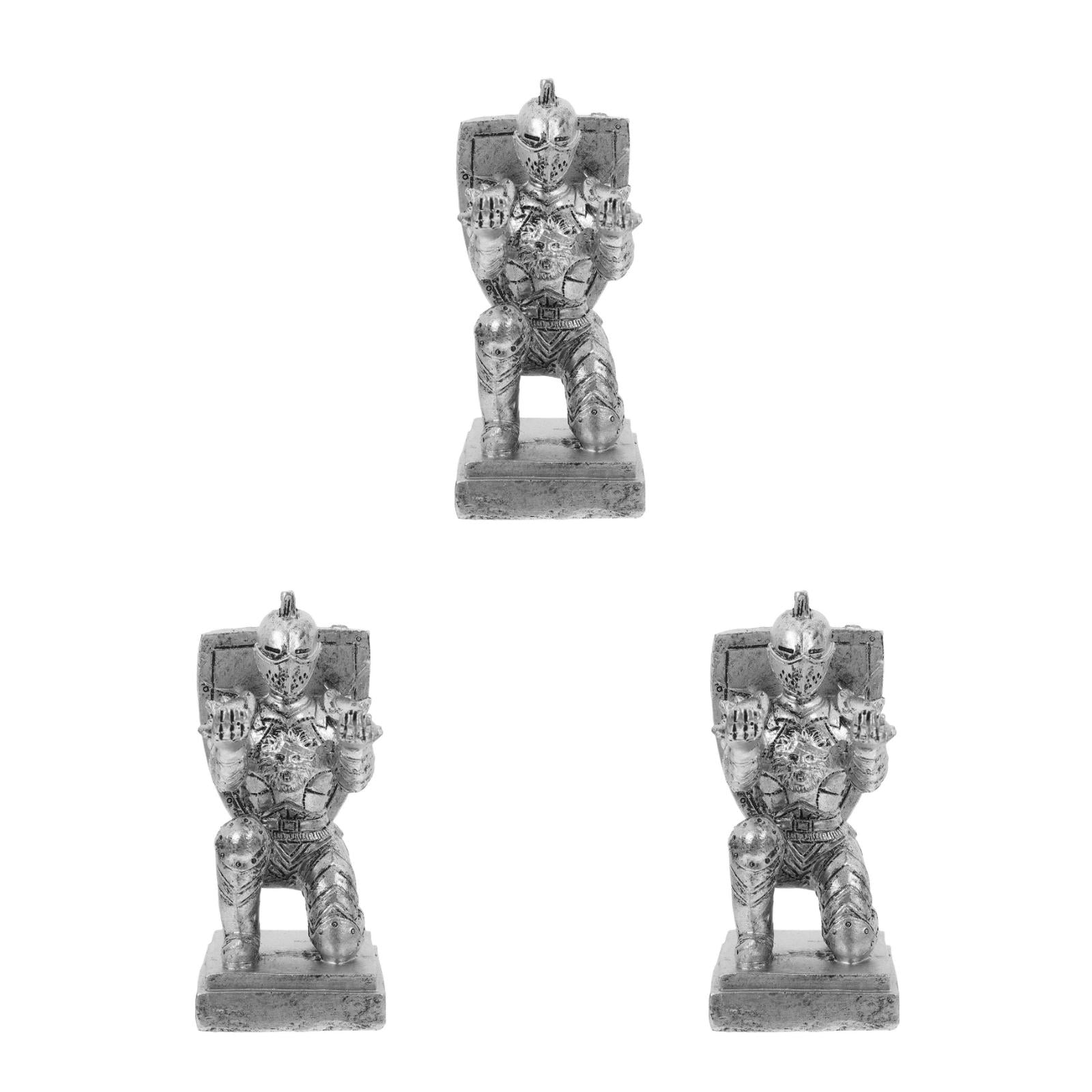 3pcs Executive Knight Shape Pen Holder Desk Organizer Accessories Desk Decoration Pen Stand For Office Home Stationery Decor