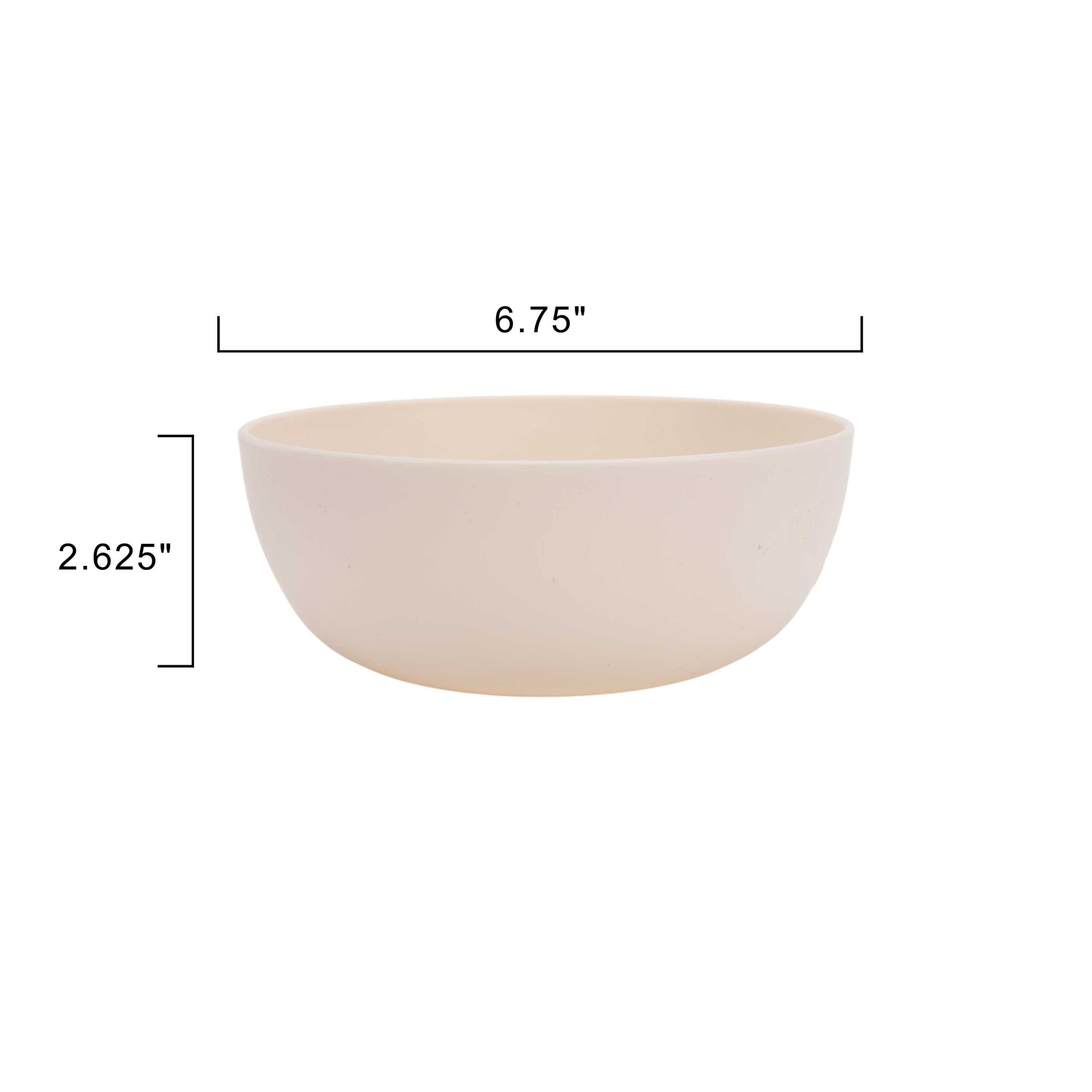 (12 pack) Mainstays - Cream Round Plastic Cereal Bowl, 38-Ounce