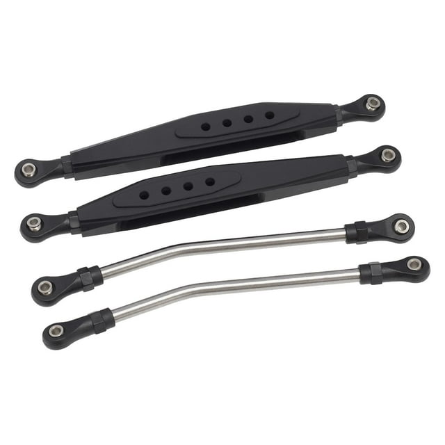 2Pack 1/10 RC Rear Lower Trailing Steering age Pull Rod Black