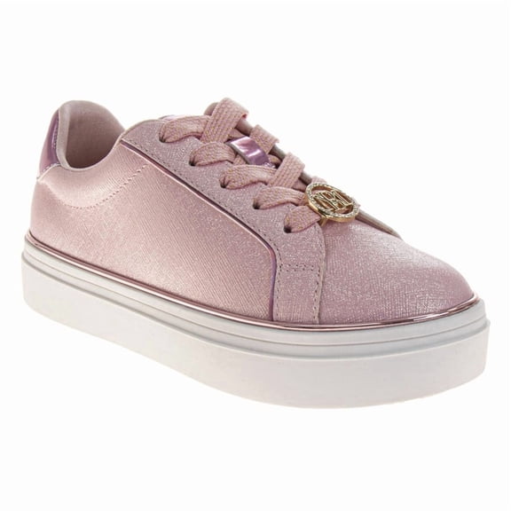 Badgley Mishcka Girls Fashion Sneakers (Little Kids Big Kids), Pink, Size: 11
