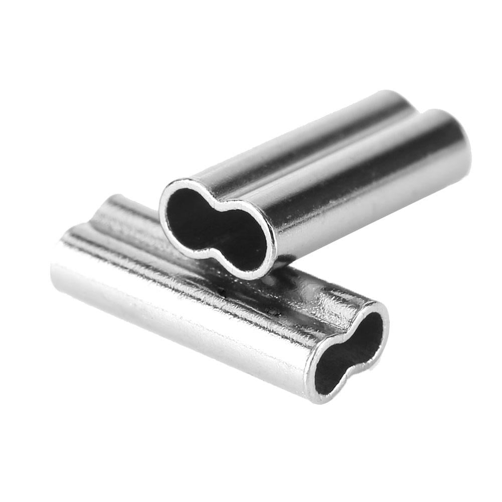 100x Premium Aluminum sleeves for monofilament Rigging Trace Leader Crimps BCDE