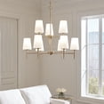 thumbnail image 4 of Contemporary Nine Light Chandelier-Satin Brass Finish-Incandescent Lamping Type Bailey Street Home 73-Bel-1636528, 4 of 6
