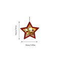 thumbnail image 3 of AOMXGD Wooden Luminous Christmas Hanging Ornament, Light‑Up Wooden Holiday Decoration Accessory for Christmas Tree and Window Display, 3 of 7